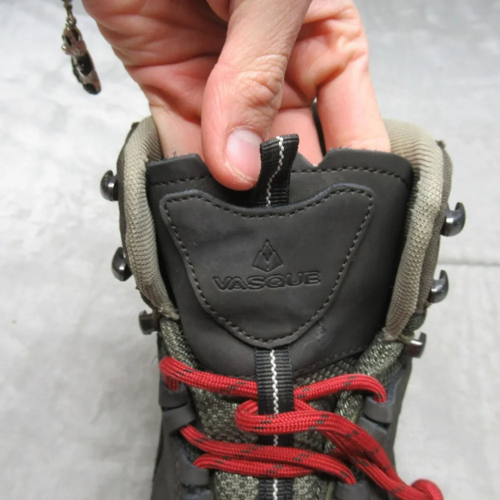 Vasque Kids‎ Hiking Boots 5 Brown Waterproof Red Laces Trail Trekking Breeze AT